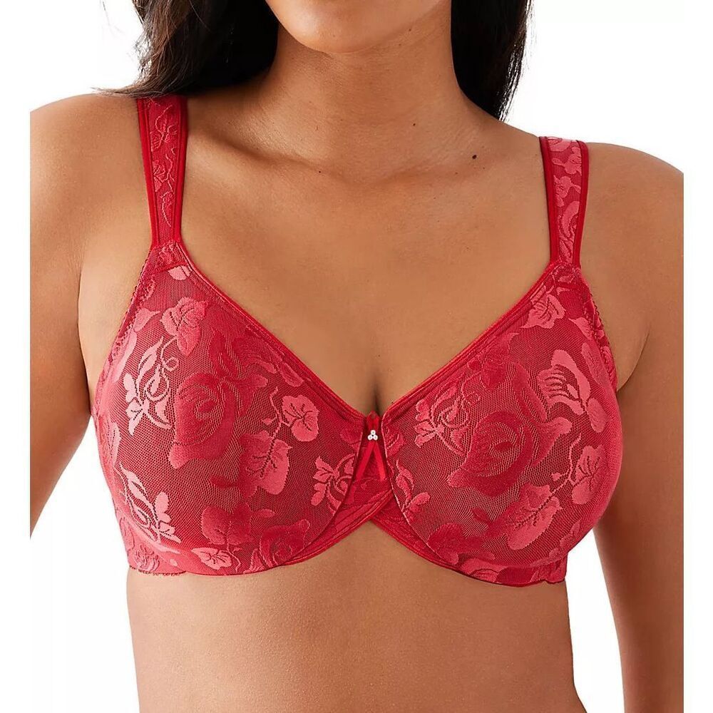 Wacoal NWT Awareness Full Figure Seamless Underwire Bra Equestrian Red 34D
